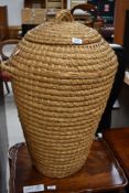 A traditional wicker work linen or snake charmers basket