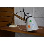 A vintage angle poise style lamp