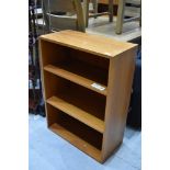 A 1970's teak book shelf approx 85cmx60cm