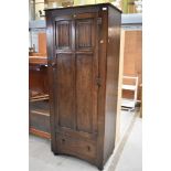 A traditional Priory style single wardrobe or hall robe, width approx. 73cm