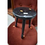 A traditional painted three leg stool/milking copy