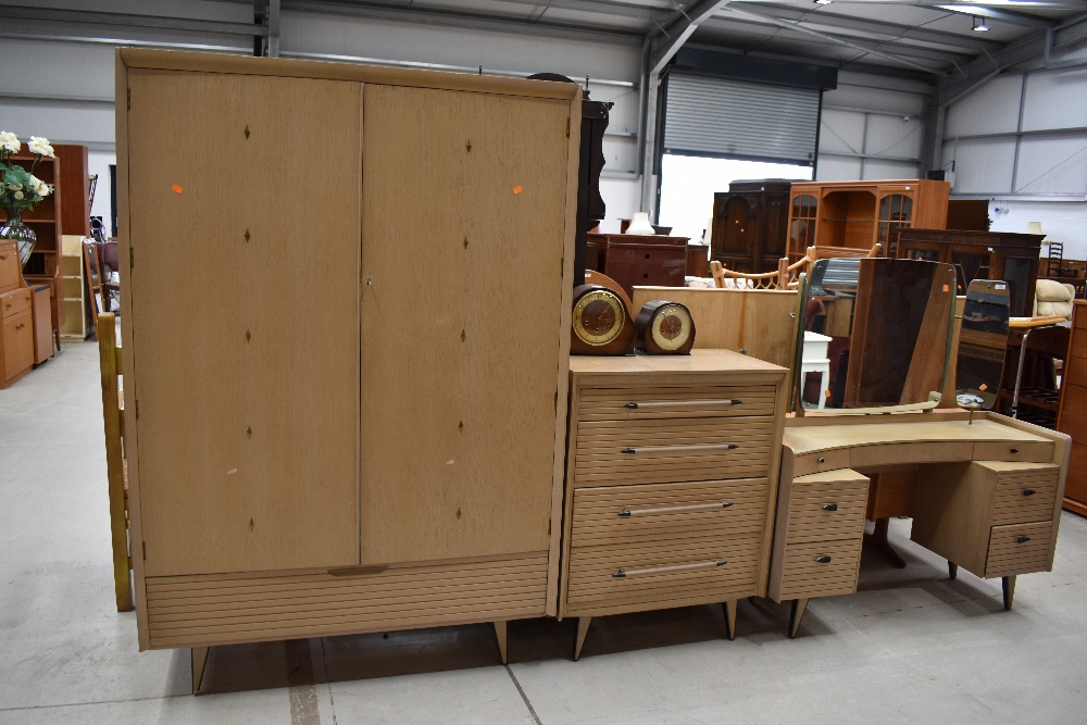 A vintage Lebus Link three piece bedroom suite