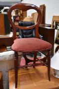 A Victorian stained and turned frame bedroom chair