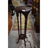 A reproduction stained frame plant stand, height approx. 103cm