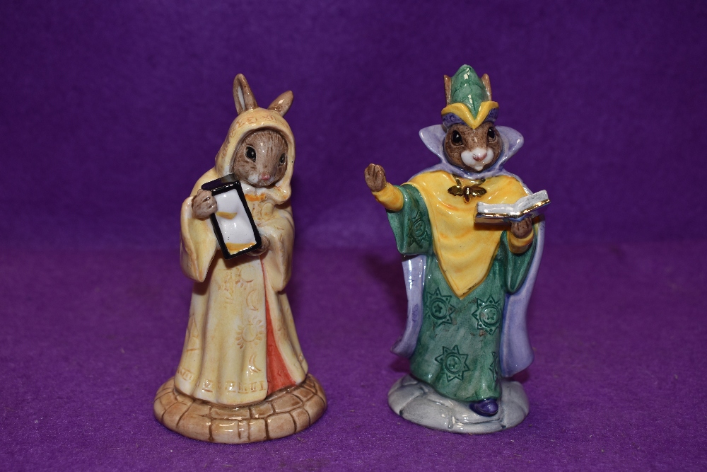 Two Royal Doulton Bunnykins figurines, Mystic Bunnykins DB197 and Sands of Time DB229