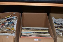 Three boxes of LP records an shellac 78s,various genres and eras.