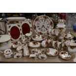 A varied lot of Royal Albert old country roses amongst which are planters, photo frames, cups and