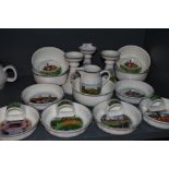 A selection of Villeroy and Boch table ware having country scenes.around nineteen pieces.