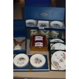 A collection of collectable trinket and pin dishes, ramekins,napkin rings and more including