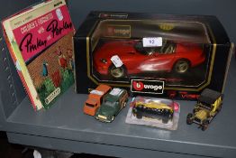 A boxed Burago car,and similar including Corgi an matchbox also included are a selection of