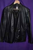 A gents Simon Taylor black leather jacket,size medium.