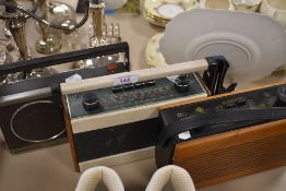 Three vintage radios including Roberts.