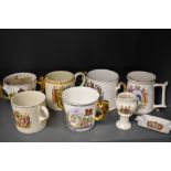 A collection of vintage and retro coronation ware.