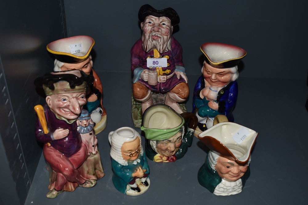 A selection of character jugs.
