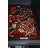 A selection of costume and similar jewellery including broaches and necklace