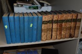 A shelf of vintage encyclopaedias and volumes of the golden pathway.