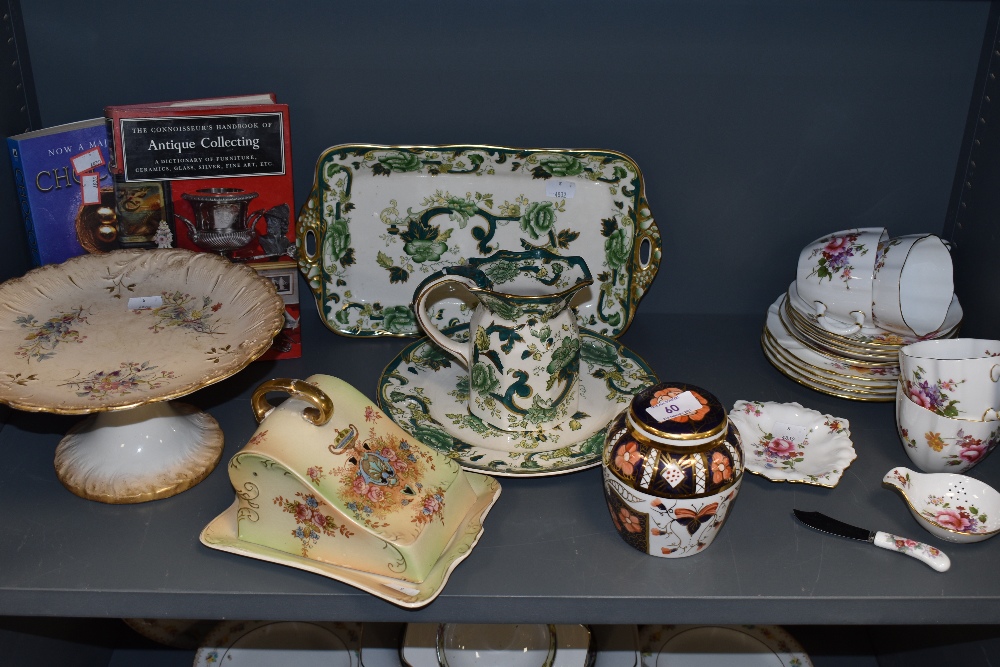 A mixed lot of vintage ceramics including Masons Chartreuse and royal crown derby also included