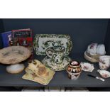 A mixed lot of vintage ceramics including Masons Chartreuse and royal crown derby also included