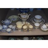 A collection of ceramics amongst which is a Newhall part coffee set, various items of Salisbury in