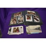 A collection of Postcards in album and loose including Street Scenes, Greeting Cards, Vintage,