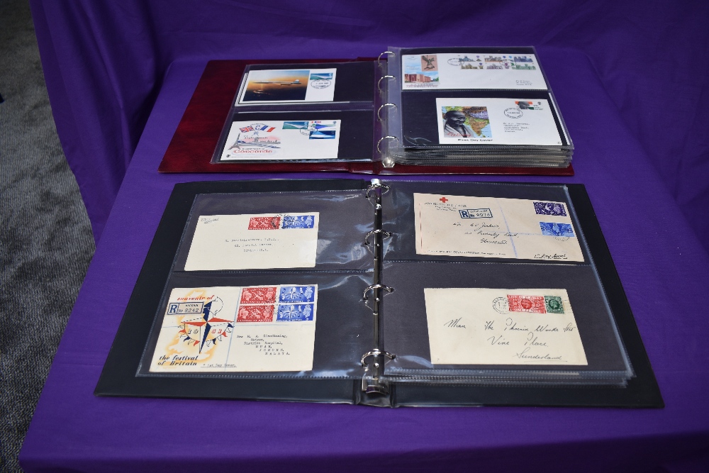 Two albums of GB pre decimal First Day Covers, 1936-1970 including Universal Postal Union, 1948