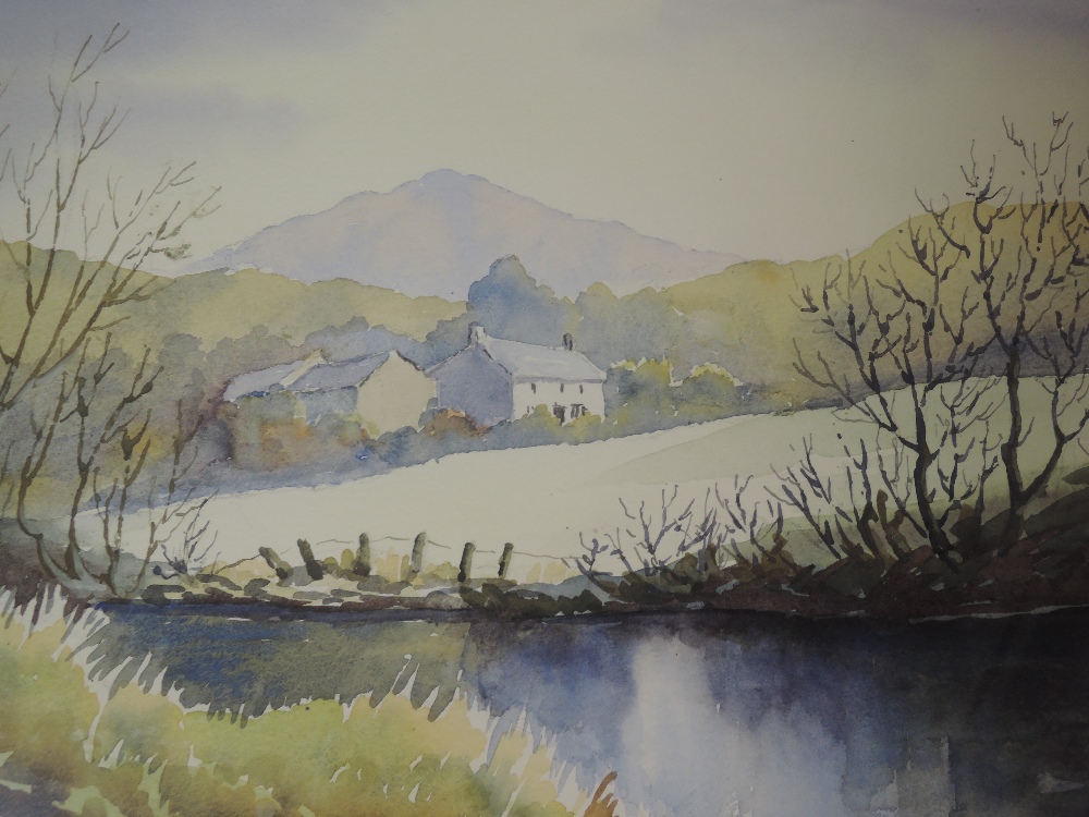 A watercolour, Margaret Whatmough, Hartley Ground Broughton Mills, signed and dated 1989, 24 x 34cm, - Image 2 of 2