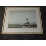A print after William Russell Flint, Carmelita, signed, 43 x 56cm, framed and glazed
