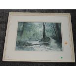 A watercolour, Dorothy Lockwood, The Crossing, signed and attributed verso, 37 x 50cm, framed and