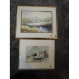 A watercolour, Margaret Whatmough, Hartley Ground Broughton Mills, signed and dated 1989, 24 x 34cm,