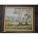 An oil painting, M Schmitt, rural landscape, 50 x 60cm, signed, framed