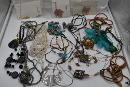 A selection of costume jewellery necklaces of various forms