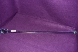 A large glass pharmacy or apothecary mixing stick hand blown having club end approx 65cm long