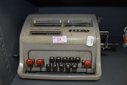 A vintage Facit calculator.