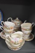 a part tea service by Paragon in the Country Lane design 15 pieces approx