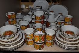 A collection of around seventy seven pieces of vintage Midwinter stonehenge including plates, soup