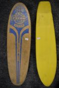 Two retro junior skate boards.