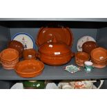A selection of terracotta tapas style plates and similar