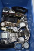 A selection of fashion wrist watches of various names including Reflex, Beverley Hills, Rojas etc