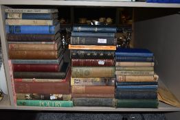 A shelf full of predominantly vintage book including theatre and poetry interest.