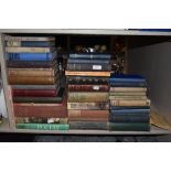 A shelf full of predominantly vintage book including theatre and poetry interest.