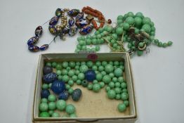 A selection of vintage loose beads