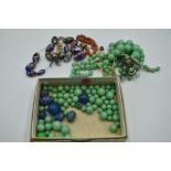 A selection of vintage loose beads