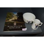 Two Winchester City College related ceramics one by small jug by Shelley and bowl by Chelson both