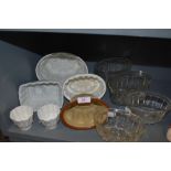 A selection of ceramic jelly moulds including Shelley and similar styles