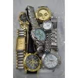 A selection of copy wrist watches bearing names, Rolex, Breitling