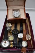 A selection of fashion wrist watches of various names including limited editions for Prsche