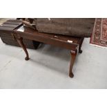 A vintage Queen Anne style tray type table on cabriole legs