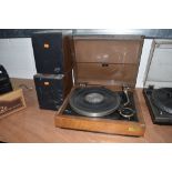 A Sony 5520 vinyl record player with Warfedale Diamond speakers