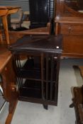 An early 20th Century mahogany revolving book case