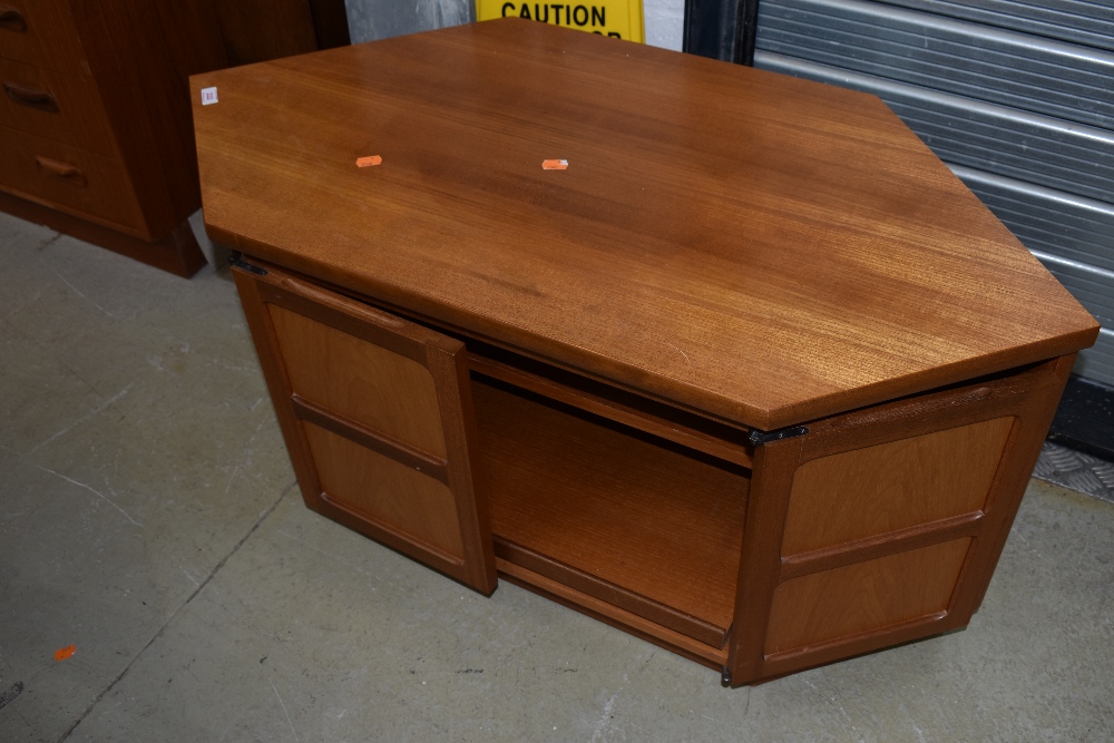 A vintage teak Nathan TV cabinet